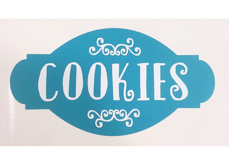 DIY Cookie Jar DECAL Cookies Label Mercantile Decal Cookie Etsy