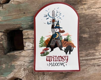 Whimsy Maxxing sticker