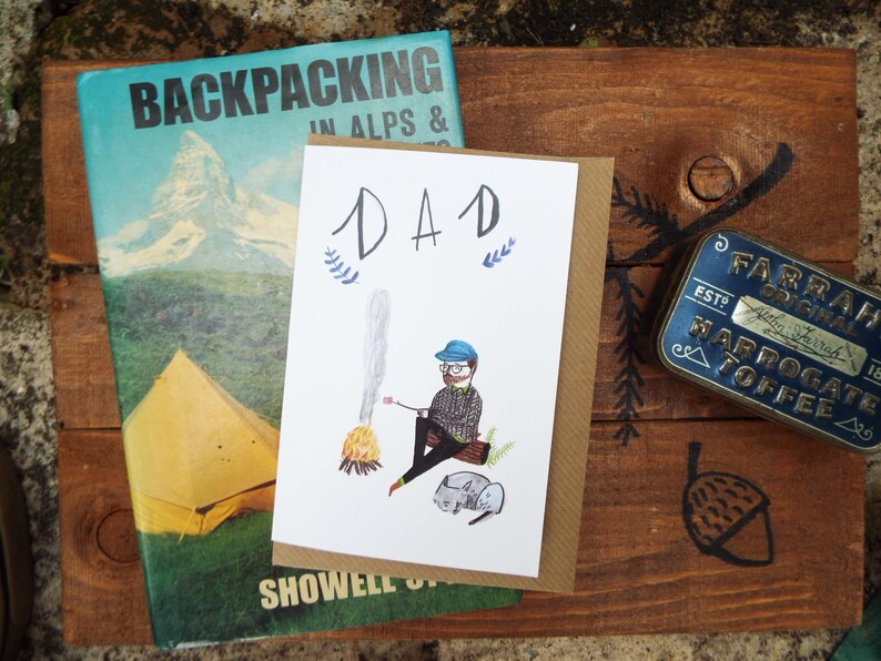 Camping Dad Fathers Day/ Birthday Card Etsy
