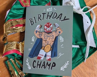 Birthday champ birthday card