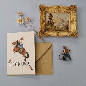 Bonne carte de cow-boy de chance