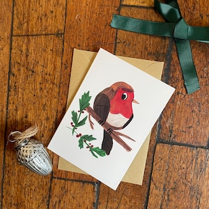 Carte de Noël Robin