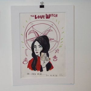 A ilustração original da bruxa do amor