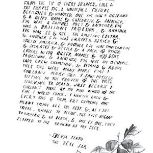 La carte postale de citation Bell Jar