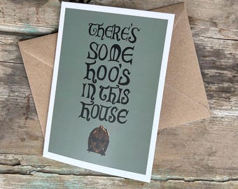 Hoo’s in the house card