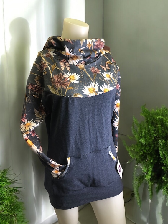 Bamboo Fleece Hoodie w/Kangaroo Pocket (Fall Floral Print) Bamboo Fleece Hoodie w/Kangaroo Pocket (Fall Floral Print)