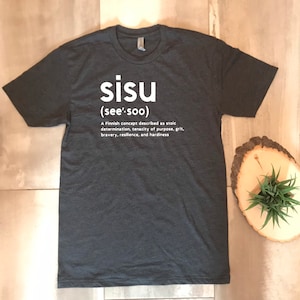 Finnish Sisu Short-Sleeve Unisex super soft T-Shirt. Makes a great gift for a Finn or anyone living a sisu life.