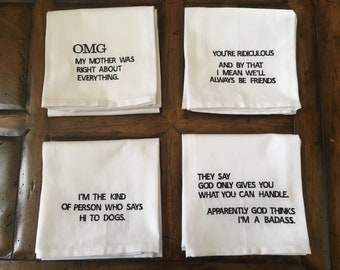 Towels with funny sayings