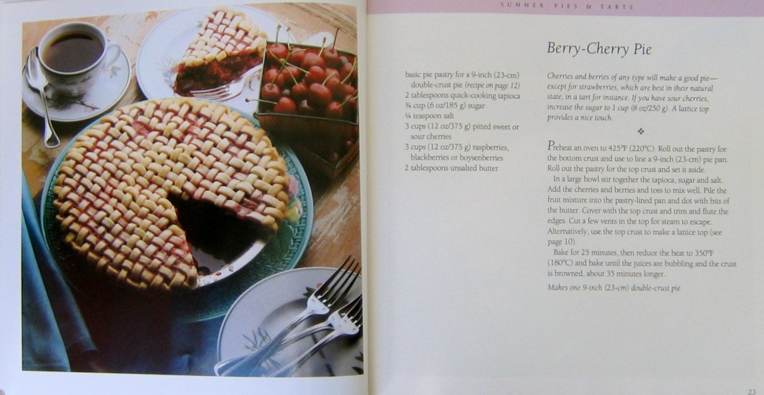 90s Pies and Tarts Cookbook Williams Sonoma Kitchen Library Etsy