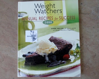 90's Weight Watchers Magazine Annual Recipes for Success 2000, 1999 Used Vintage Weight Watchers Hardcover Cookbook