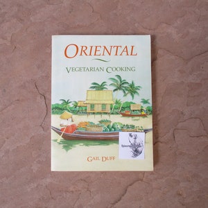 80s Oriental Vegetarian Cooking by Gail Duff, 1989 Used Vintage Orient Vegetarian Cookery Cookbook
