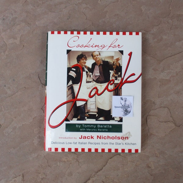Cooking for Jack by Tommy Baratta with Marylou Baratta, 1996 Used Vintage Low-Fat Italian Recipes Cookbook