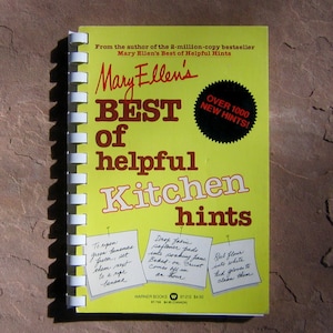 80s Mary Ellen's Best of Helpful Kitchen Hints, 1980 Vintage Pre-Owned Guide Book image 1
