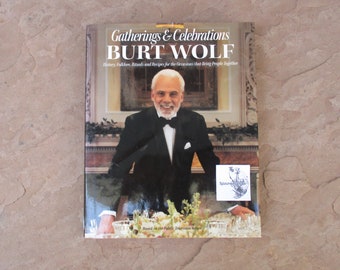 90's Gatherings and Celebrations by Burt Wolf History Folklore Rituals and Recipes, 1996 Used Vintage Burt Wolf's Television Series Cookbook