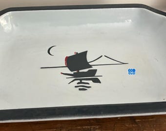 Swedish enamled cast iron baking dish