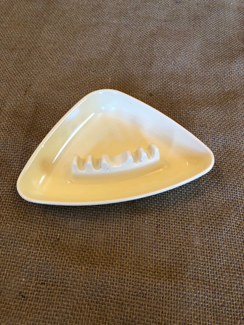 melamine midcentury MCM yellow ashtray FREE SHIPPING
