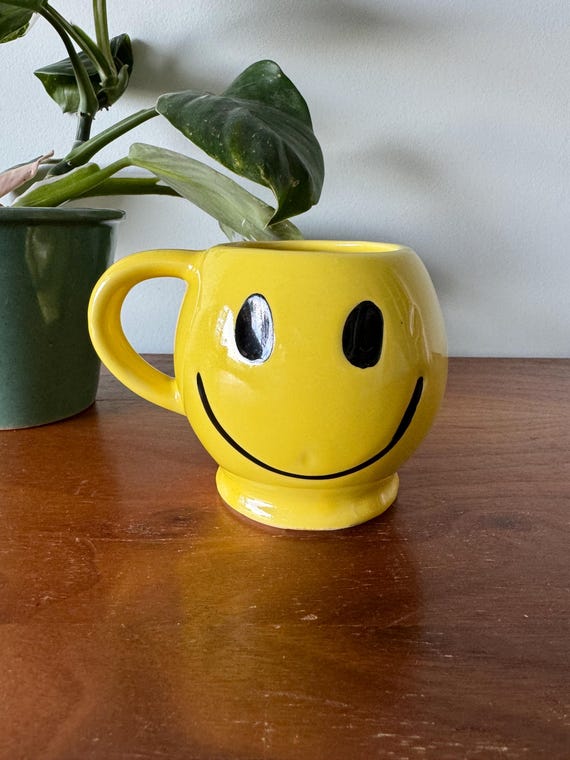 Vintage Mccoy Smiley Face Mug - Etsy