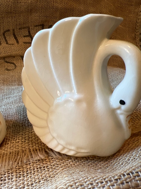 白鳥　スワン　陶器　置物　プランター　アンティーク　ヴィンテージ 白鳥 スワン 陶器 置物 プランター アンティーク ヴィンテージ