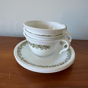 crazy daisy spring blossom Corelle cups and saucers teacup
