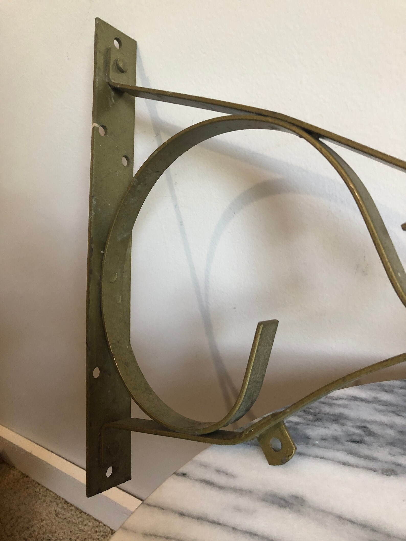 Vintage metal sign bracket for round sign Etsy