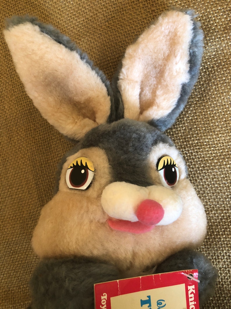 Vintage Disney Knickerbocker plush Thumper rabbit from Bambi with original tag in tact image 10