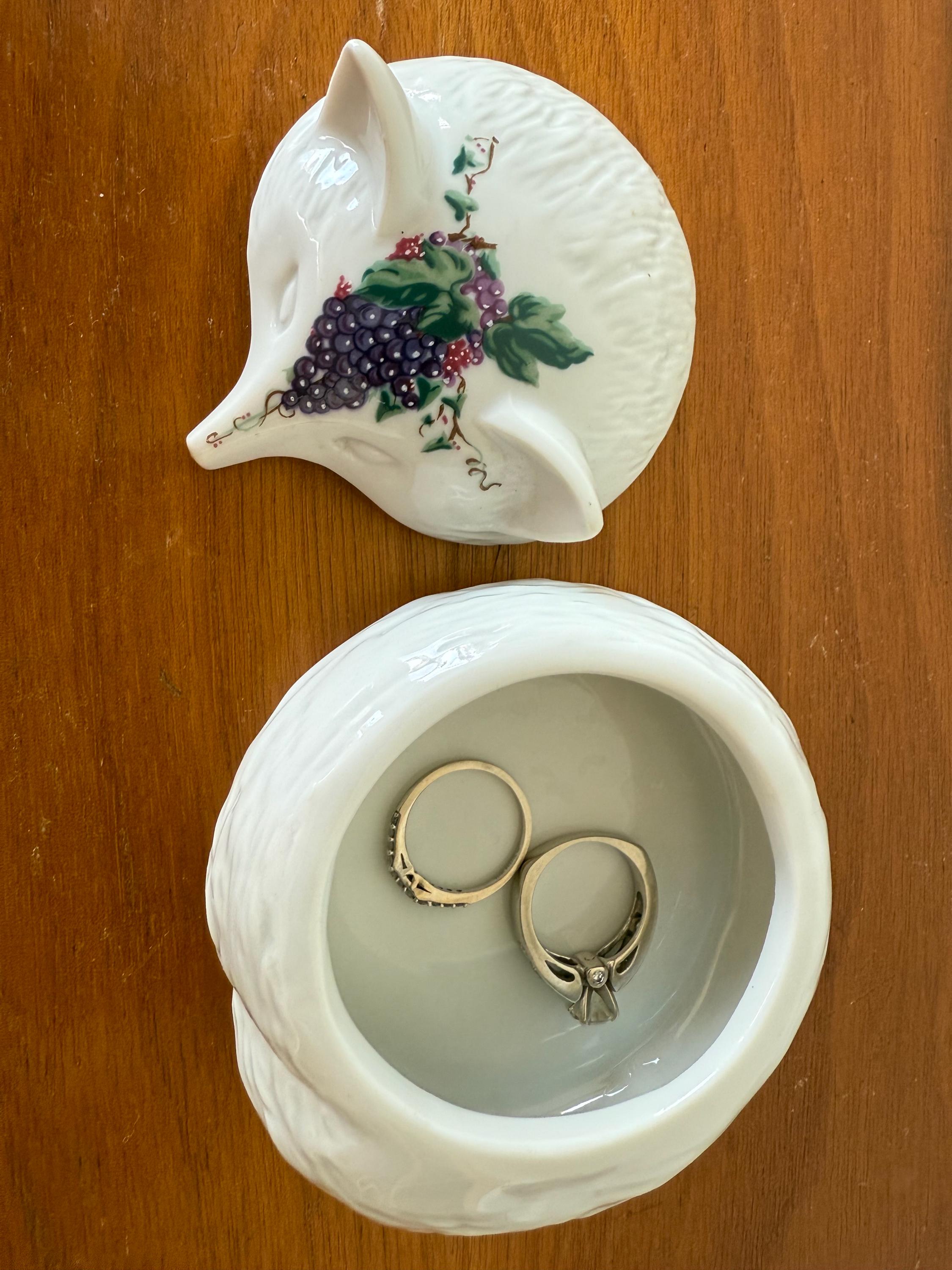 Vintage Elizabeth Arden Southern Heirlooms Fox Trinket Dish - Etsy display picture 1