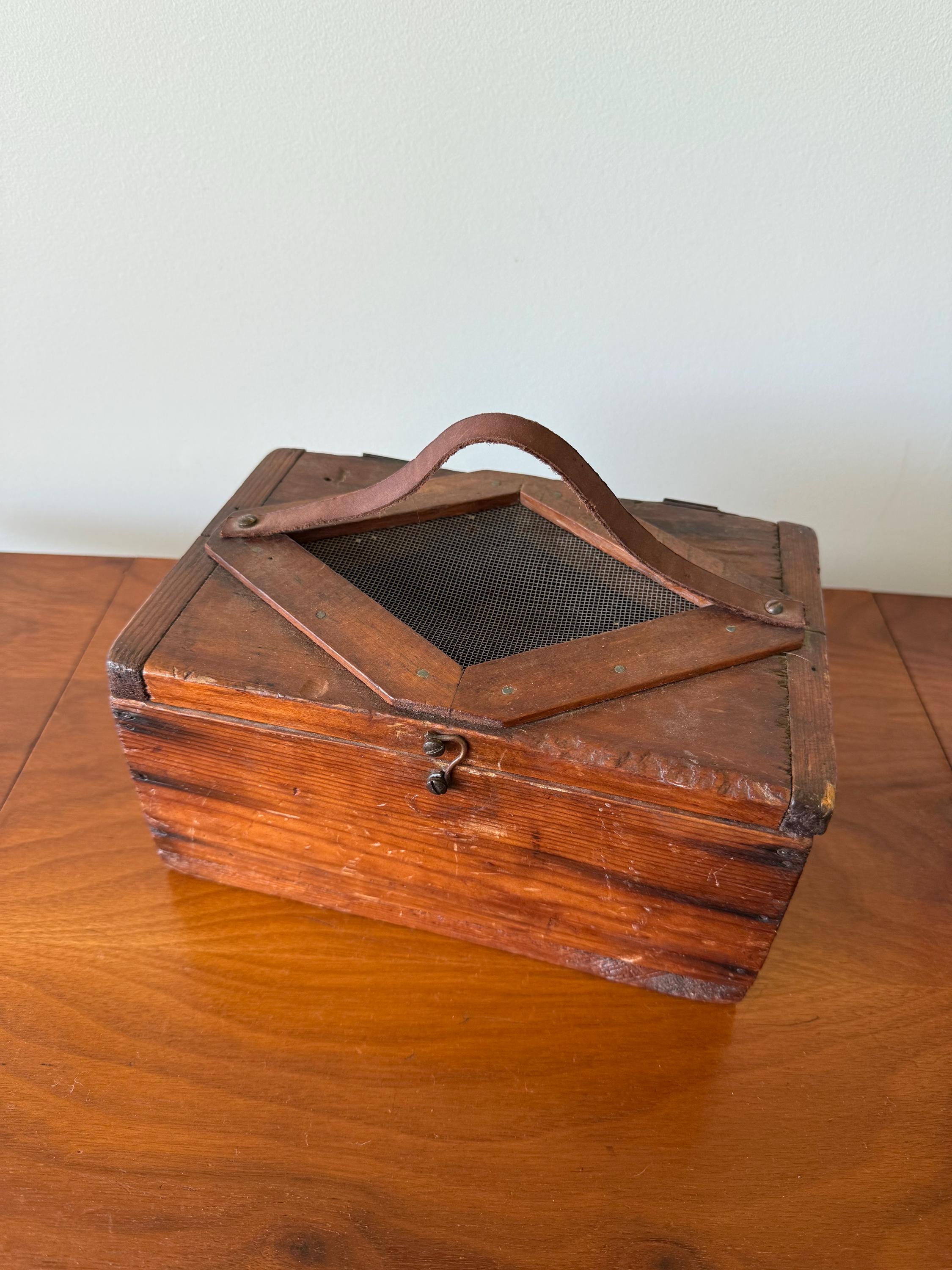 Old Hand Made Cricket Box for Fishing Bait - Etsy