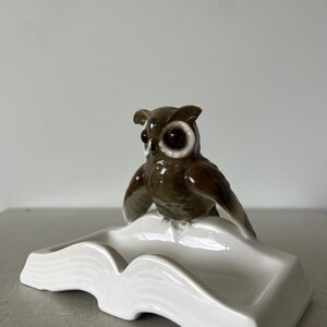 Gerold Porzellan owl business card holder or trinket dish made in West Germany