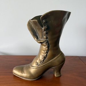 large life size Victorian brass boot