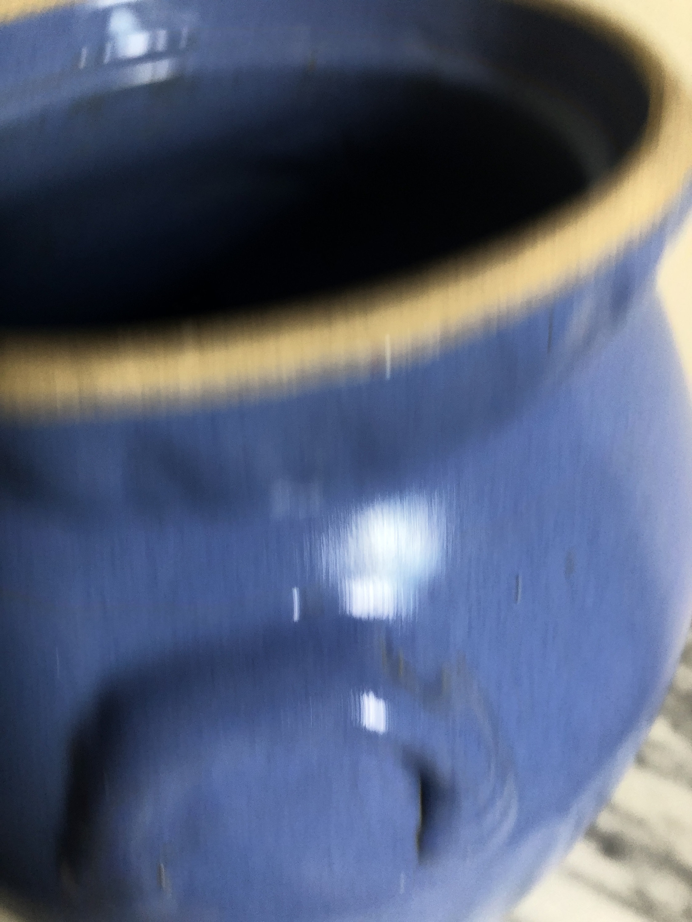 Vintage blue stoneware crock vase or kitchen utensil holder Etsy