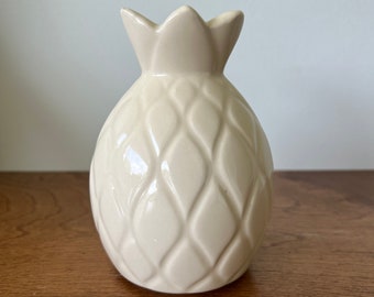 Vintage white McCoy pottery pineapple napkin holder from their Island Line PLEASE read description