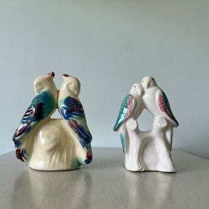 Mid-Century Bird Planter: Pottery Lovebirds or Birds of Paradise