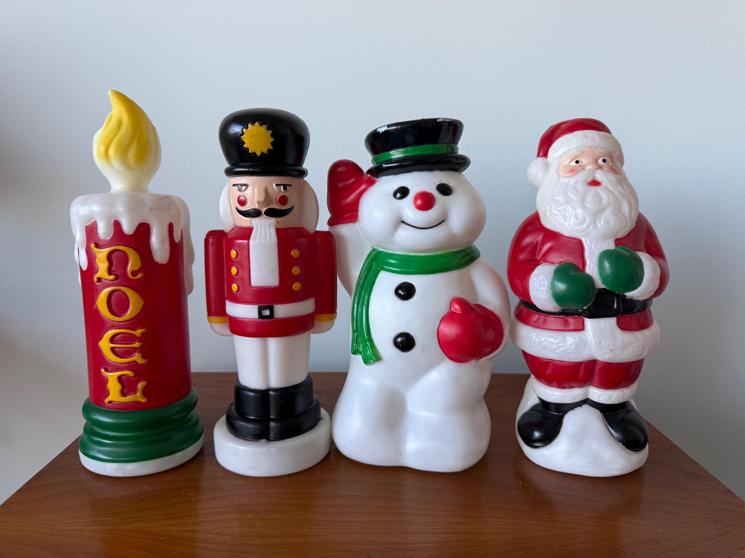 ビンテージ ノエル キャンドル イルミネーションライト ブローモールド ライト Vintage Blow Mold Noel Candles - Etsy
