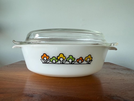 Vintage Anchor Hocking Fire King Summerfield Oval Casserole Dish