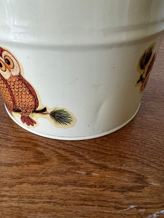 Vintage midcentury metal owl lunch pail - image 9