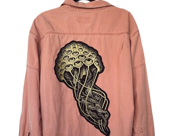 Jellyfish Button Up Long Sleeve Xlarge