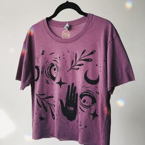 Moon Child Purple Crop Tee