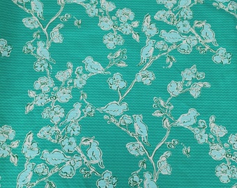 Hummingbird Floral Fabric the Birds and the Bees by Julia_marshall ...