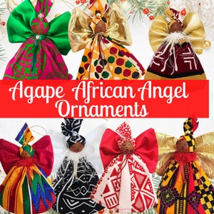 Handmade African American Hanging Angel Ornament For Christmas | Ethnic Christmas Ornament  | Angel Gift For Women | Black Angel