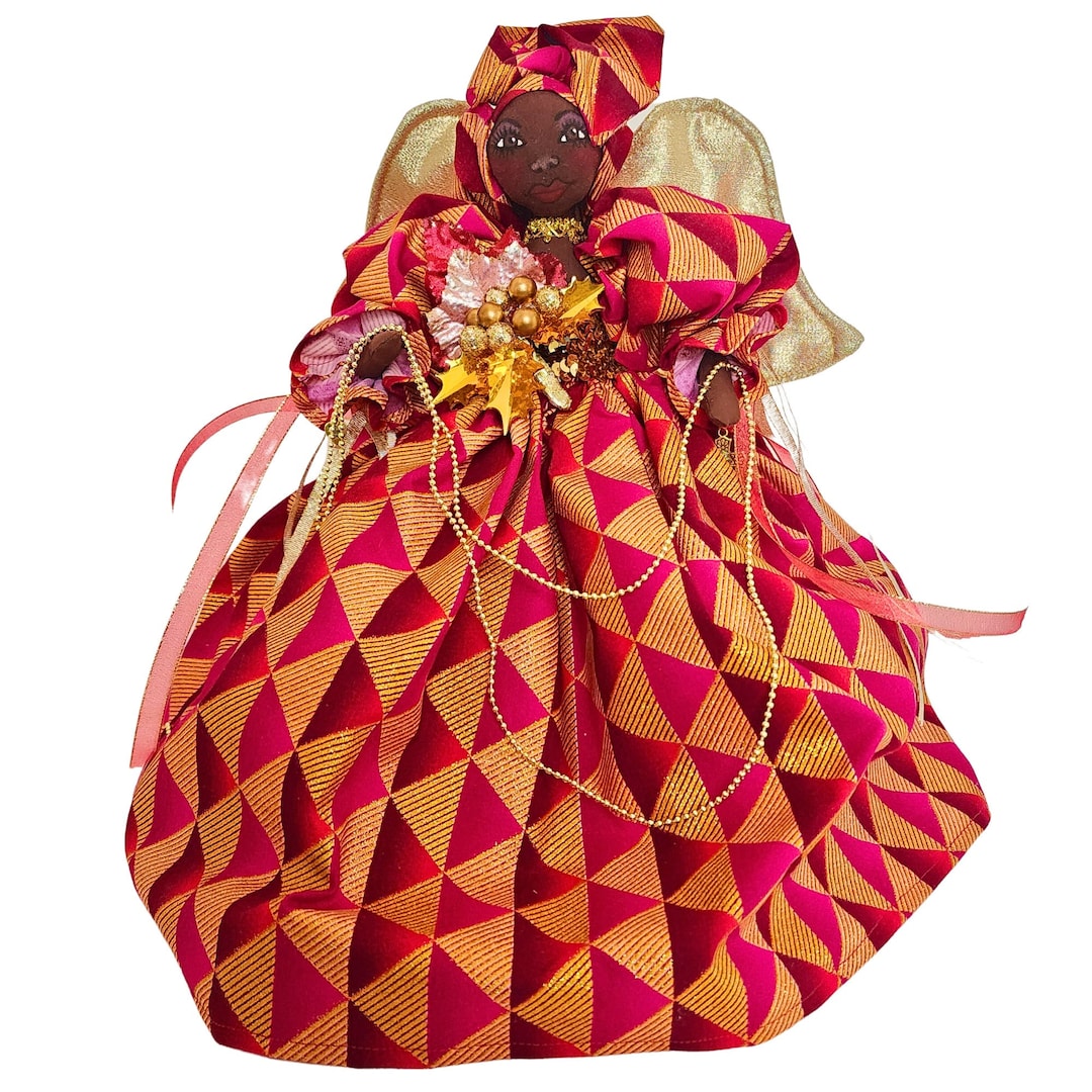 Black Angel Christmas Tree Topper Holiday Angel Handmade Etsy Black Angel Christmas Tree Toppers