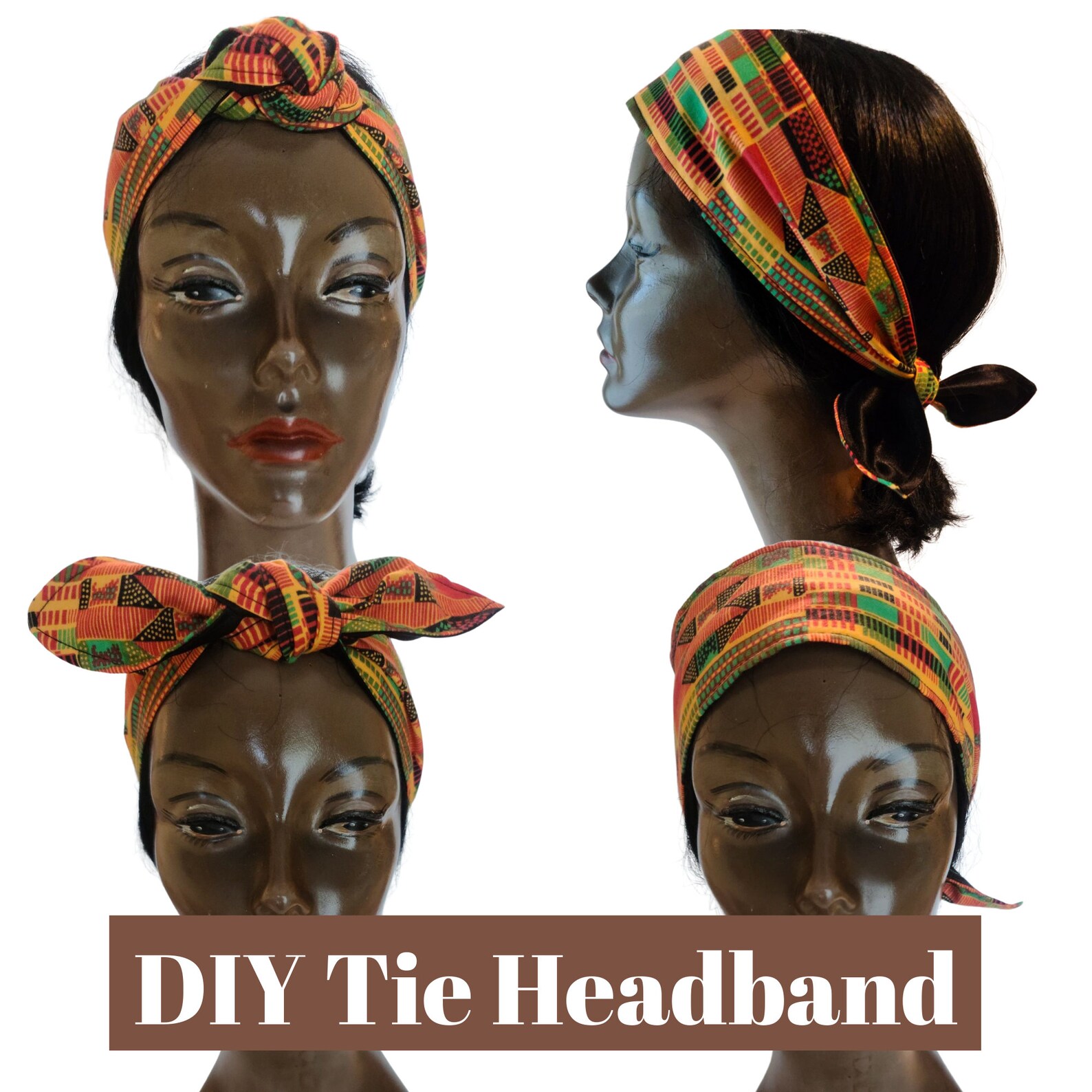 African headbands Tie knot headbands DIY Headbands Satin Etsy
