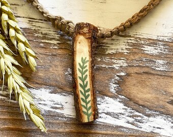 Minimalist Eucalyptus Sprig Hemp Necklace