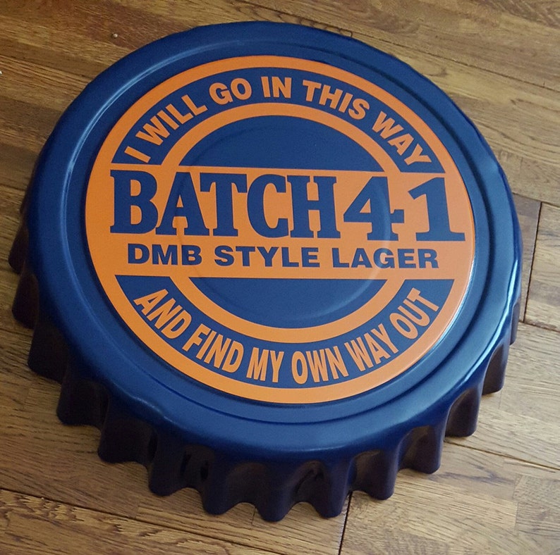 DMB Style Lager Batch 41 16 Large Bottle Cap Wall Etsy