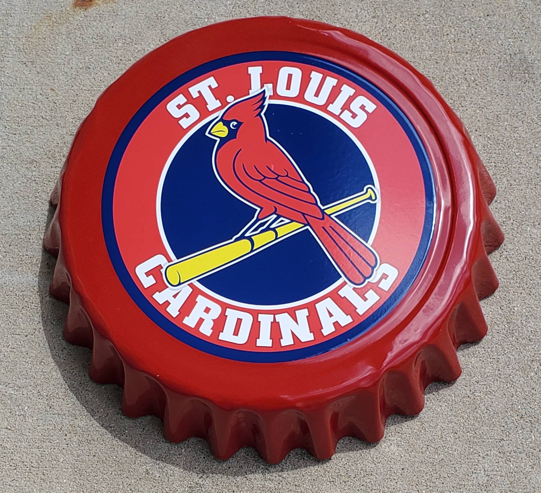 St. Louis Cardinal Giant 16 Bottle Cap Wall Hanging for Etsy
