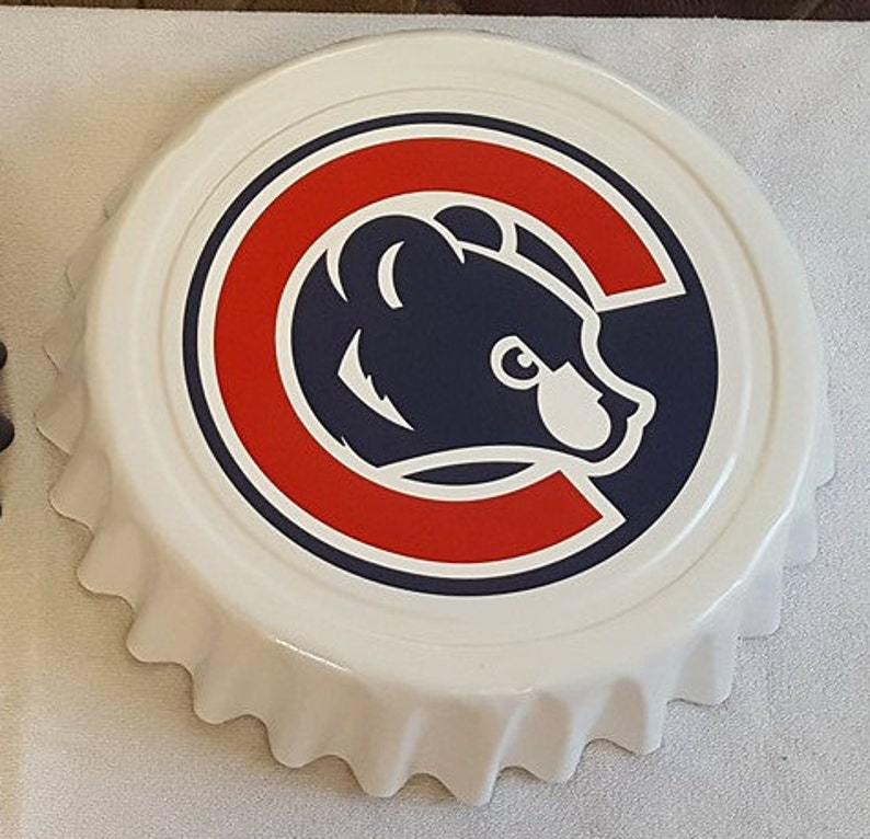 Chicago Cubs MLB Giant 16 Bottle Cap Wall Hanging for Etsy