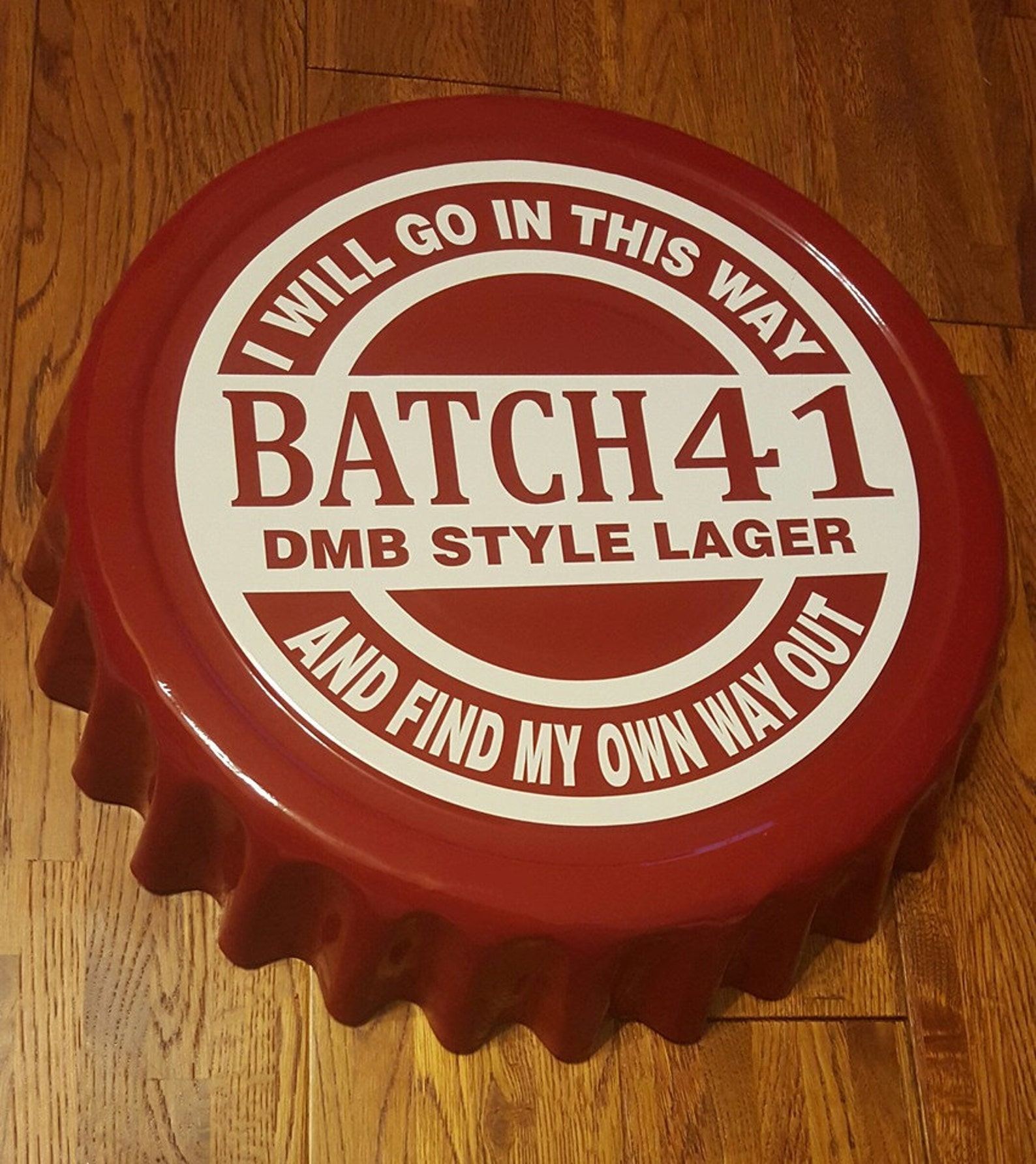 DMB Style Lager Batch 41 16 Large Bottle Cap Wall Etsy