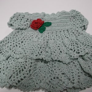 Preemie crochet, light blue dress, preemie lace dress, Blue dress, preemie reborn doll dress,