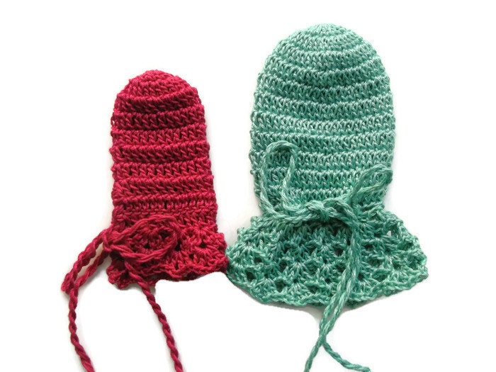 Preemie Baby Mittens Red Crochet Baby Mitten Gloves Newborn Etsy