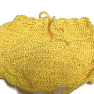 Preemie Baby bloomers, Ruffles bloomers,, Yellow ruffle bloomer, diaper cover, infant girl, New Born Baby Bloomers