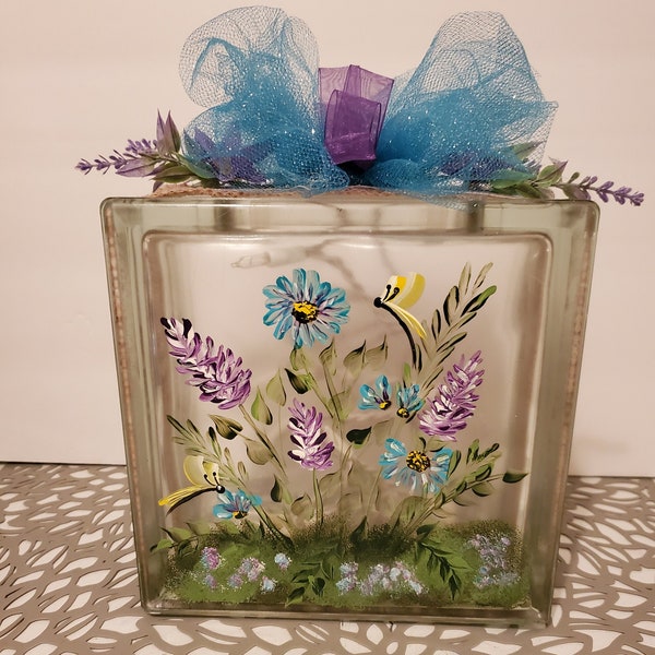 Glass Block Lights Etsy